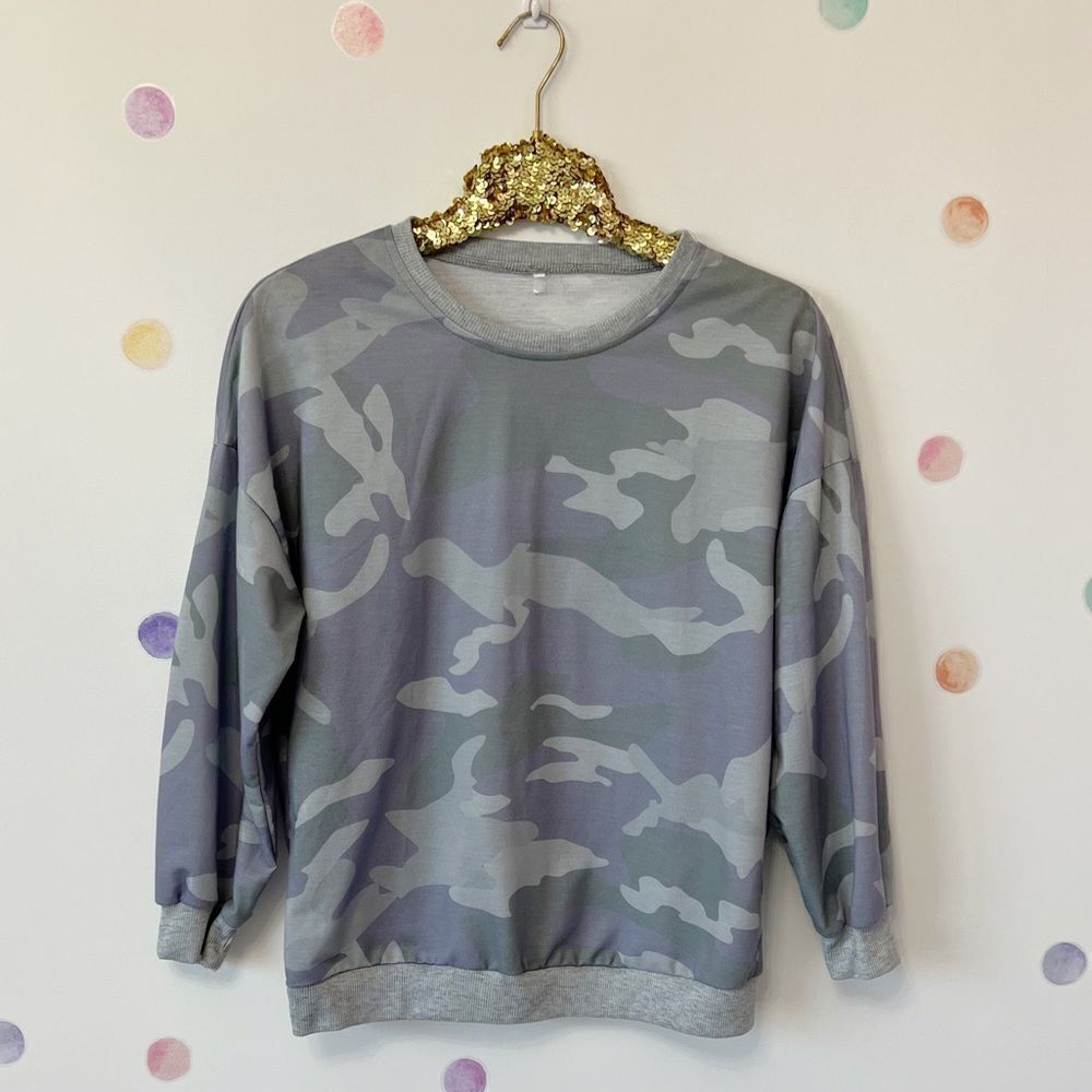 Blue Camo Sweatshirt